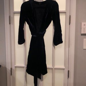 Navy Velvet Jcrew Wrap Dress